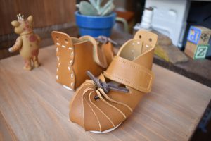 しゅうまい子ども靴 キャメル