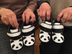パンダの子ども靴