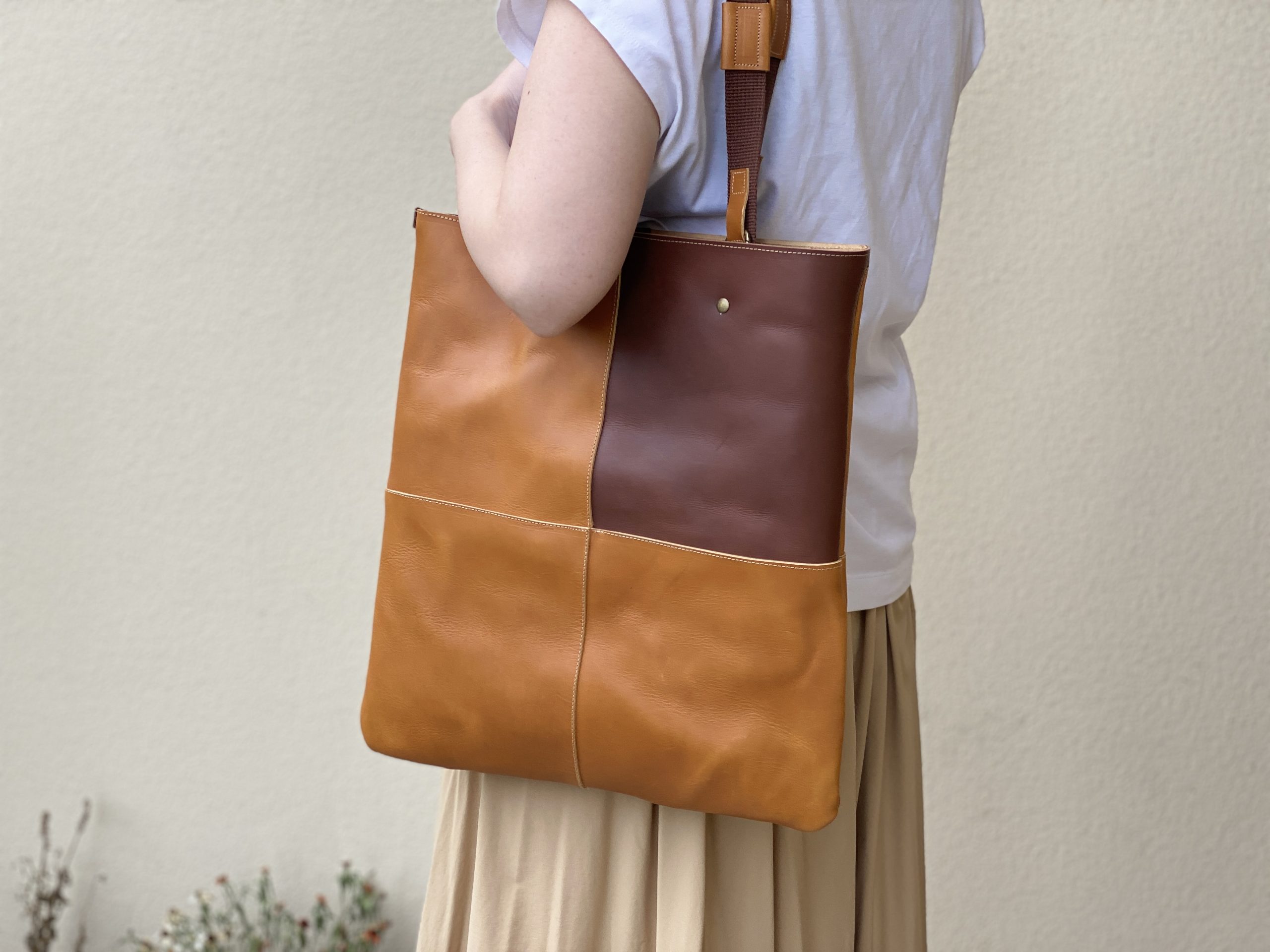 ミシンで作るレザーバッグ